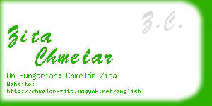 zita chmelar business card